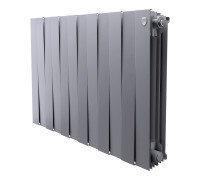 Радиатор биметаллический Royal Thermo PianoForte 500 Серебристый 12 секций боковое подключение 1682374
