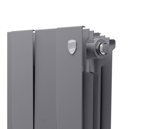 Радиатор биметаллический Royal Thermo PianoForte 500 Серебристый 12 секций боковое подключение 1682374
