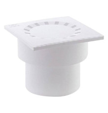 Трап Политэк вертикальный 50 мм с пластиковой решеткой 100х100 мм НС-1306895