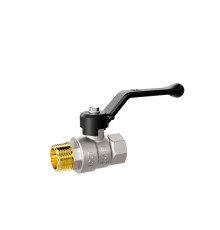 Кран шаровой латунный LD Pride 47.40.В-Н.Р Ду 40 Ру 25 вн-нр рычаг 47.40.В-Н.Р