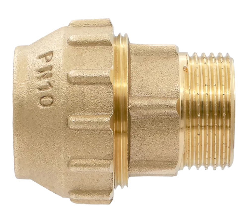Муфта компрессионная VIEIR для труб ПНД латунная 25 мм x 3/4 дюйма НР VER370