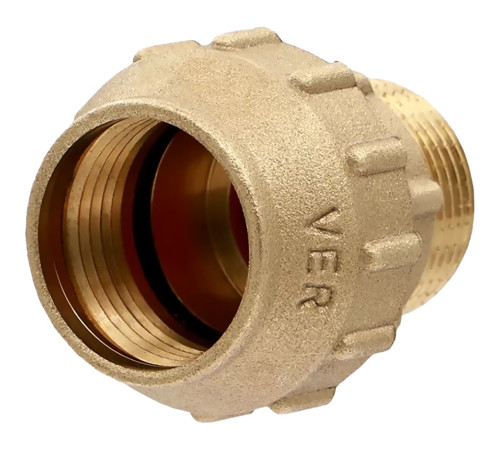 Муфта компрессионная VIEIR для труб ПНД латунная 25 мм x 3/4 дюйма НР VER370
