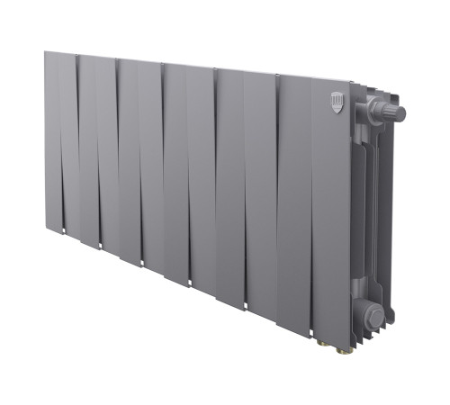 Радиатор биметаллический Royal Thermo PianoForte 300 Silver Satin 12 секций нижнее подключение НС-1682346
