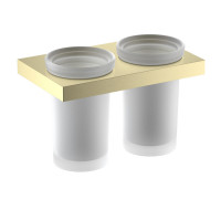 Стакан для зубных щеток двойной Timo Petruma золото матовое 15234/17