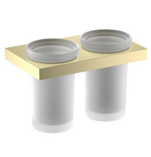 Стакан для зубных щеток двойной Timo Petruma золото матовое 15234/17