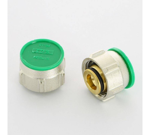 Соединитель обжимной Simplex 16(2.2) x 3/4 EK ВР для полиэтиленовых труб (компл. 2 шт) F11412