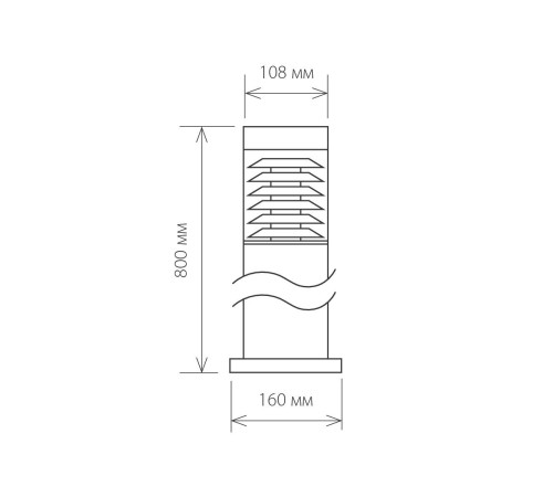 Ландшафтный светильник 1507 Techno черный IP54 1507 Techno черный