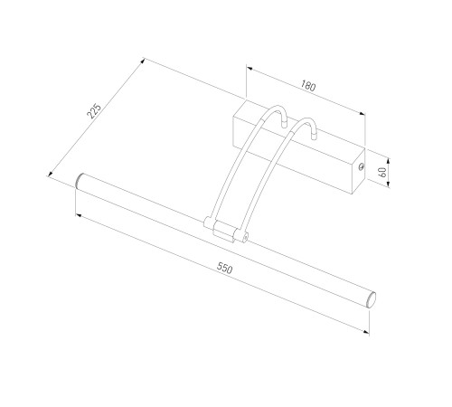 Настенный светодиодный светильник Simple LED никель Simple LED 10W 1011 IP20 никель