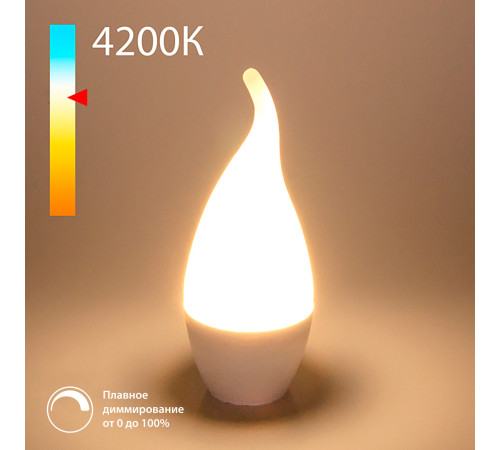 Светодиодная лампа quotСвеча на ветруquot Dimmable CW35 7W 4200K E14 BLE1450