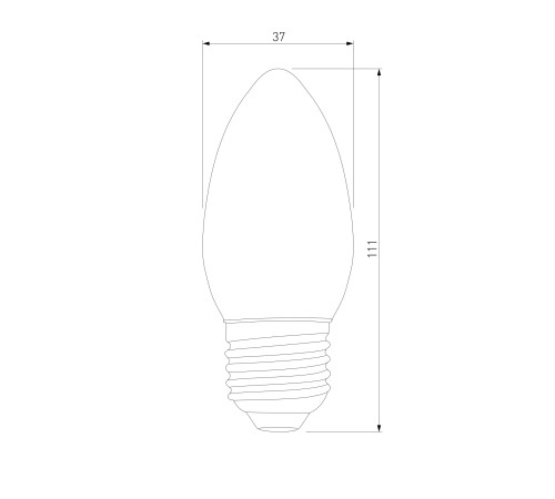 Светодиодная лампа quotСвечаquot C37 8W 4200K E27 BLE2716