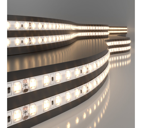 Светодиодная лента 24 В 9,6 Вт/м 120 Led/м 2835 IP65, теплый белый 3300K, 5 м Лента светодиодная 24V 9,6W 120Led 2835 IP65 теплый белый, 5м