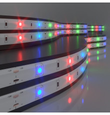 Светодиодная лента Бегущая волна 12 В 7,2 Вт/м 30 Led/м 5050 IP65, RGB, 5 м Лента светодиодная 12V 7,2W 30Led 5050 IP65 бегущая волна, 5м