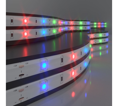 Светодиодная лента Бегущая волна 12 В 7,2 Вт/м 30 Led/м 5050 IP65, RGB, 5 м Лента светодиодная 12V 7,2W 30Led 5050 IP65 бегущая волна, 5м