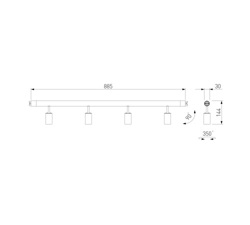 Module System Трековый светильник 18W 3000K (черный) 85177/01