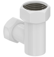 Уголок переходной Стилье G 1 НГ - G 3/4 НГ белый глянцевый 122001-1034