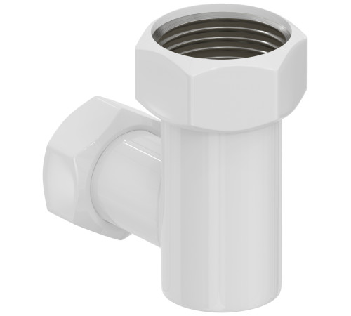 Уголок переходной Стилье G 1 НГ - G 3/4 НГ белый глянцевый 122001-1034