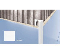 Профиль для плитки внешний Cezar 7 мм белый S101