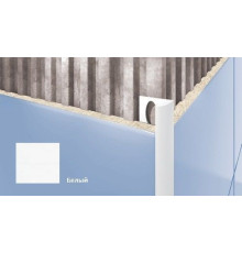 Профиль для плитки внешний Cezar 7 мм белый S101