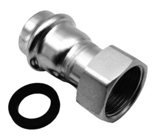 Пресс-фитинг из нержавеющей стали с накидной гайкой Kromwell 22х1/2 KW.SP908002204