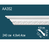 Карниз потолочный Perfect AA352 полиуретановый с рисунком AA352
