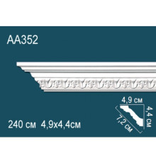 Карниз потолочный Perfect AA352 полиуретановый с рисунком AA352