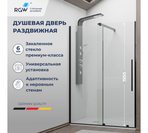 Душевая дверь RGW Tornado TO-18B 1000 мм черный 41071810-14