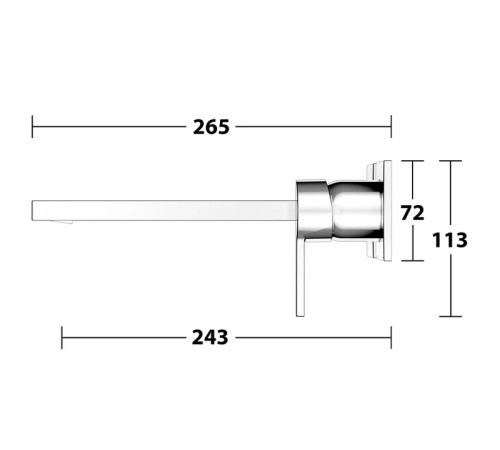 Смеситель для раковины Keuco Edition 11 встраиваемый хром 51116 010202