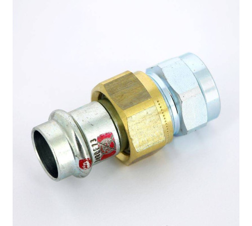 Муфта пресс с накидной гайкой Viega Prestabo 18x1/2 оцинкованная сталь 643454