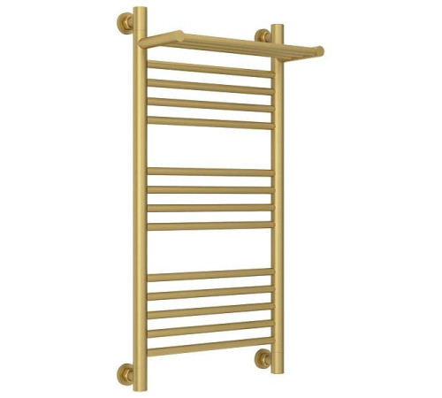 Полотенцесушитель водяной Сунержа Богема+ с 1 полкой 400x800 мм матовое золото 032-0223-8040