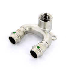 Водорозетка пресс-В проходная Viega Sanpress Inox 15x1/2 693718