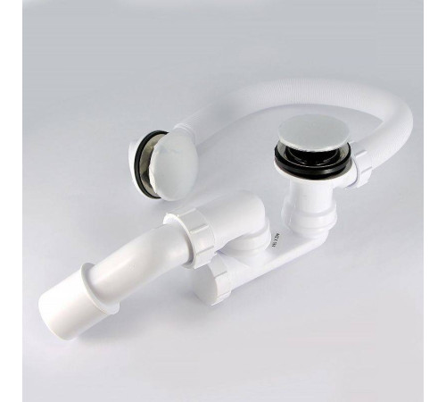 Слив-перелив для ванны McAlpine L 500 мм x 34 мм пробка-кнопка хром MRB8CB