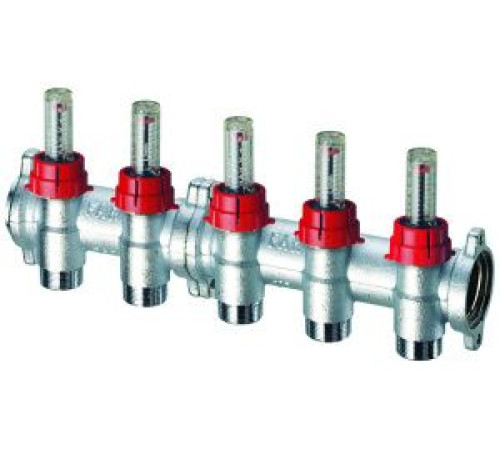 Коллектор запорный FAR 1 с расходомерами 2 отвода 3/4 Eurokonus FK 3980 13402