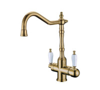 Смеситель для кухни Boheme Medici Ripresa с фильтром для питьевой воды бронза 111