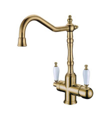 Смеситель для кухни Boheme Medici Ripresa с фильтром для питьевой воды бронза 111