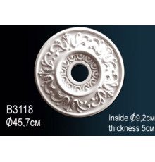 Розетка потолочная под люстру Perfect B3118 полиуретановая с орнаментом 515 мм B3118