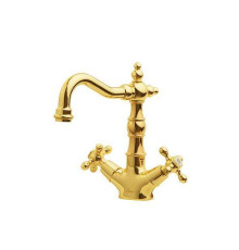 Смеситель для раковины Boheme Camelia высокий золото глянцевое 292-Camelia