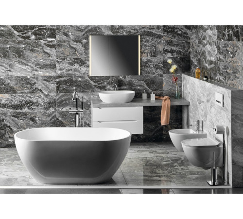 Унитаз подвесной безободковый GSI Pura 500x360 мм Swirlflush белый глянцевый 8816FR511