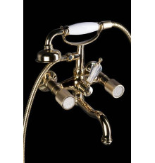 Смеситель для ванны Boheme Royal Cristal с душевым комплектом золото 293-Royal/CRST