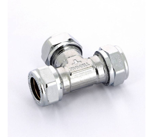 Тройник обжимной хромированный Tiemme 15 мм 1130012