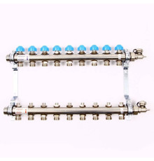 Коллекторная группа Uni-Fitt 1 x 3/4 9 выходов с балансировочными и термостатическими вентилями 456W4309