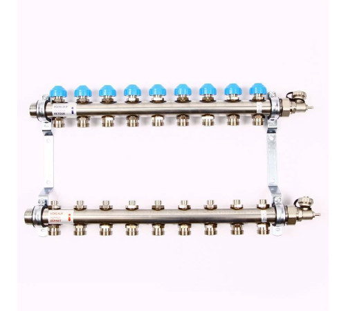 Коллекторная группа Uni-Fitt 1 x 3/4 9 выходов с балансировочными и термостатическими вентилями 456W4309