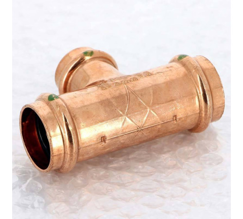 Тройник пресс медный Viega Profipress 28x22x28 мм 295196