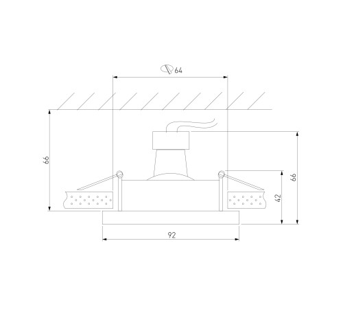 Встраиваемый точечный светильник 113 MR16 белый/черный