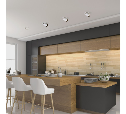 Встраиваемый точечный светодиодный светильник 9917 LED 10W 4200K белый матовый