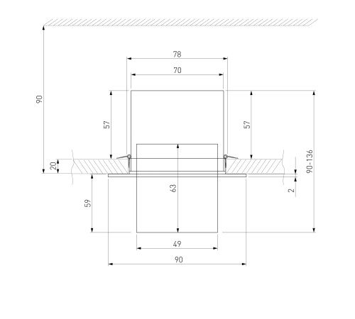Встраиваемый точечный светодиодный светильник 9917 LED 10W 4200K белый матовый