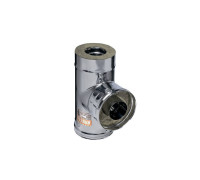 Тройник сэндвич 90° Ferrum AISI 430/0.8 мм + нерж. 150х250 мм Аf4436