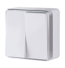 ВыключательдвухклавишныйGallant белый W5020001