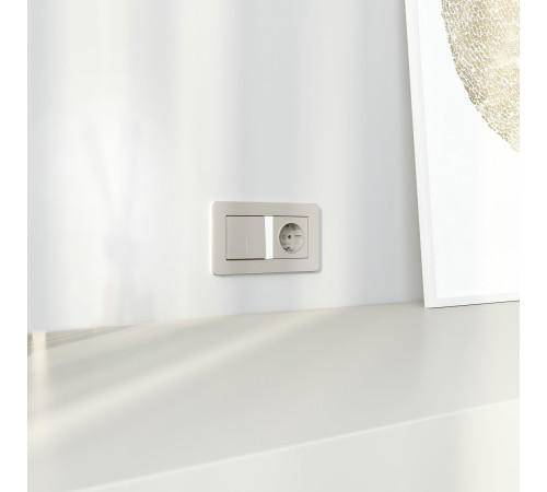 Выключатель одноклавишный с подсветкой (дымчатый) W1210104