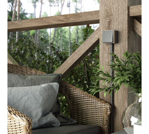 Выключатель одноклавишный влагозащищенный Gallant графит рифленый W5010204