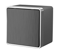 Выключатель одноклавишный влагозащищенный Gallant графит рифленый W5010204